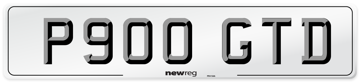 P900 GTD Number Plate from New Reg